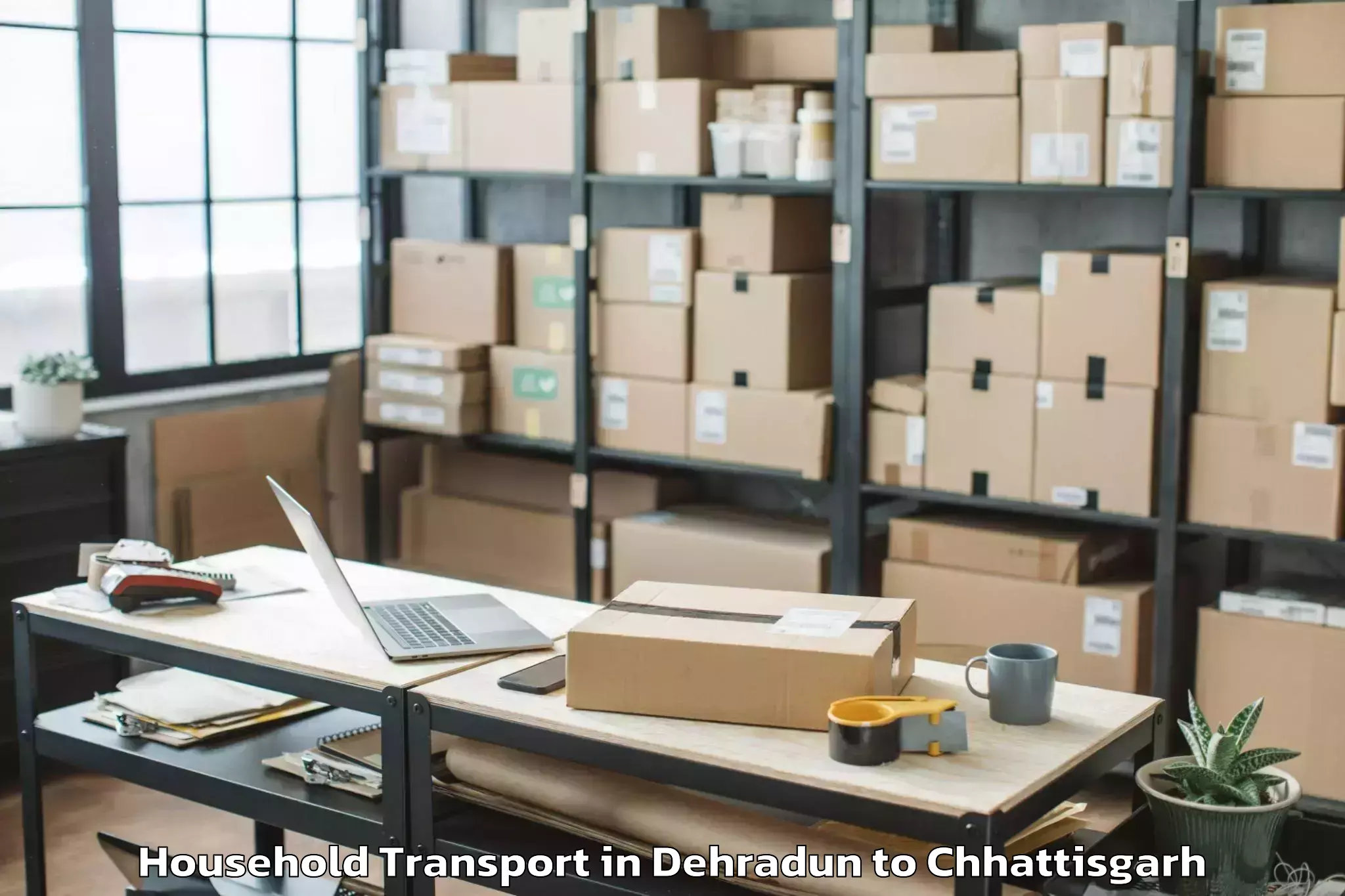 Book Dehradun to Kanker Household Transport Online